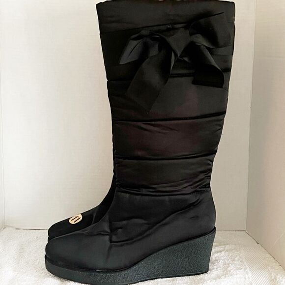 New Unworn Kate Spade Black Cagney New York Puffer Boots Sz 11 - Picture 3 of 10